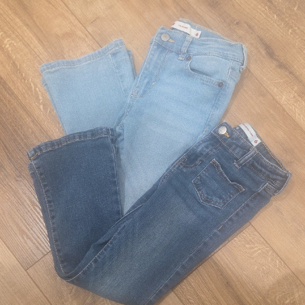 Levi's Girls Kids Jeans - Light Blue and Dark Blue